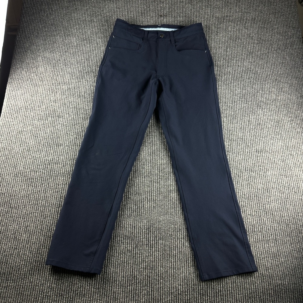 FootJoy Mens Athletic Fit Golf Pants Navy Blue 30x30 Stretch 5-Pocket FJ 2922